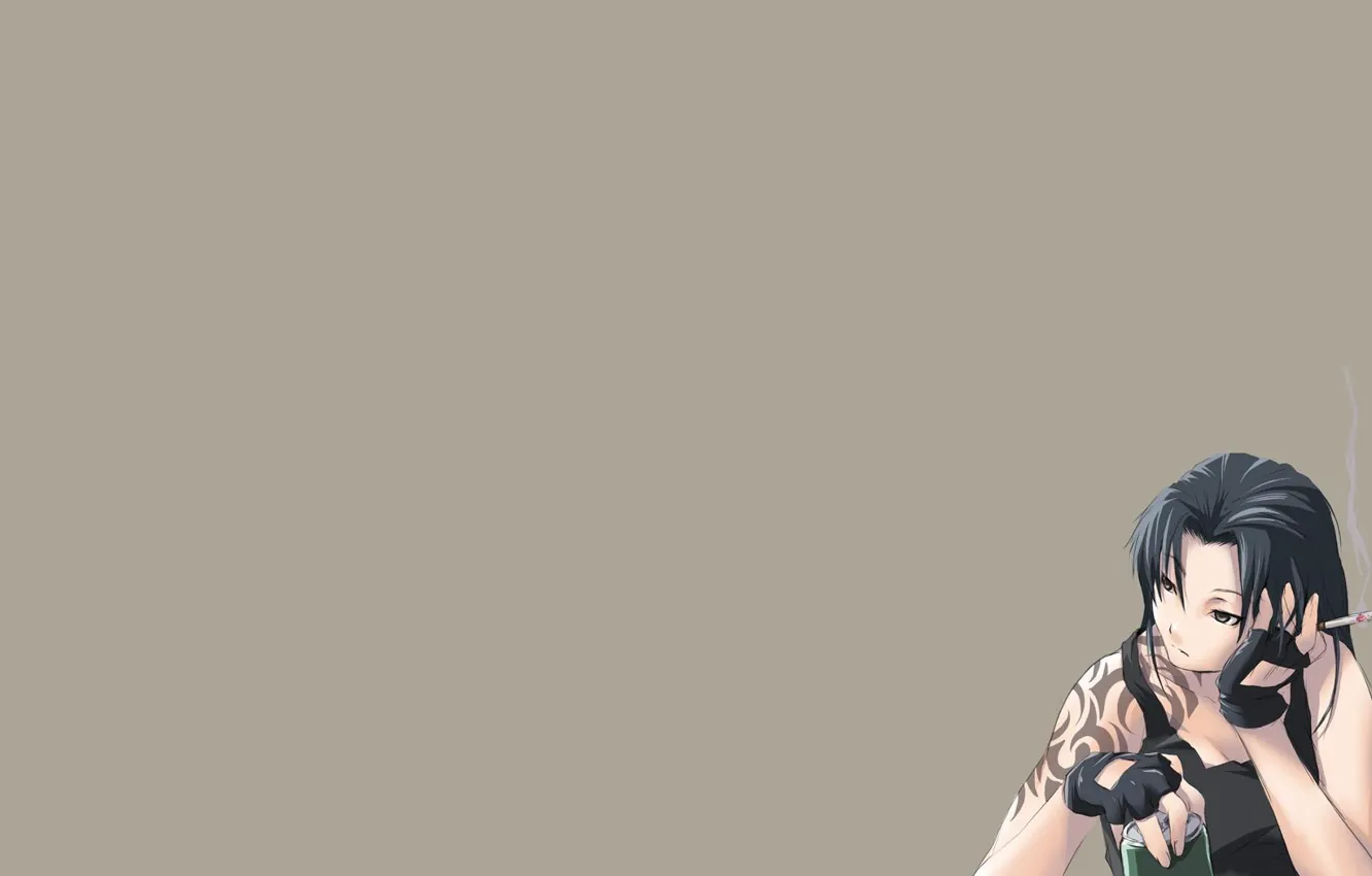 Фото обои Black Lagoon, revy, smoking
