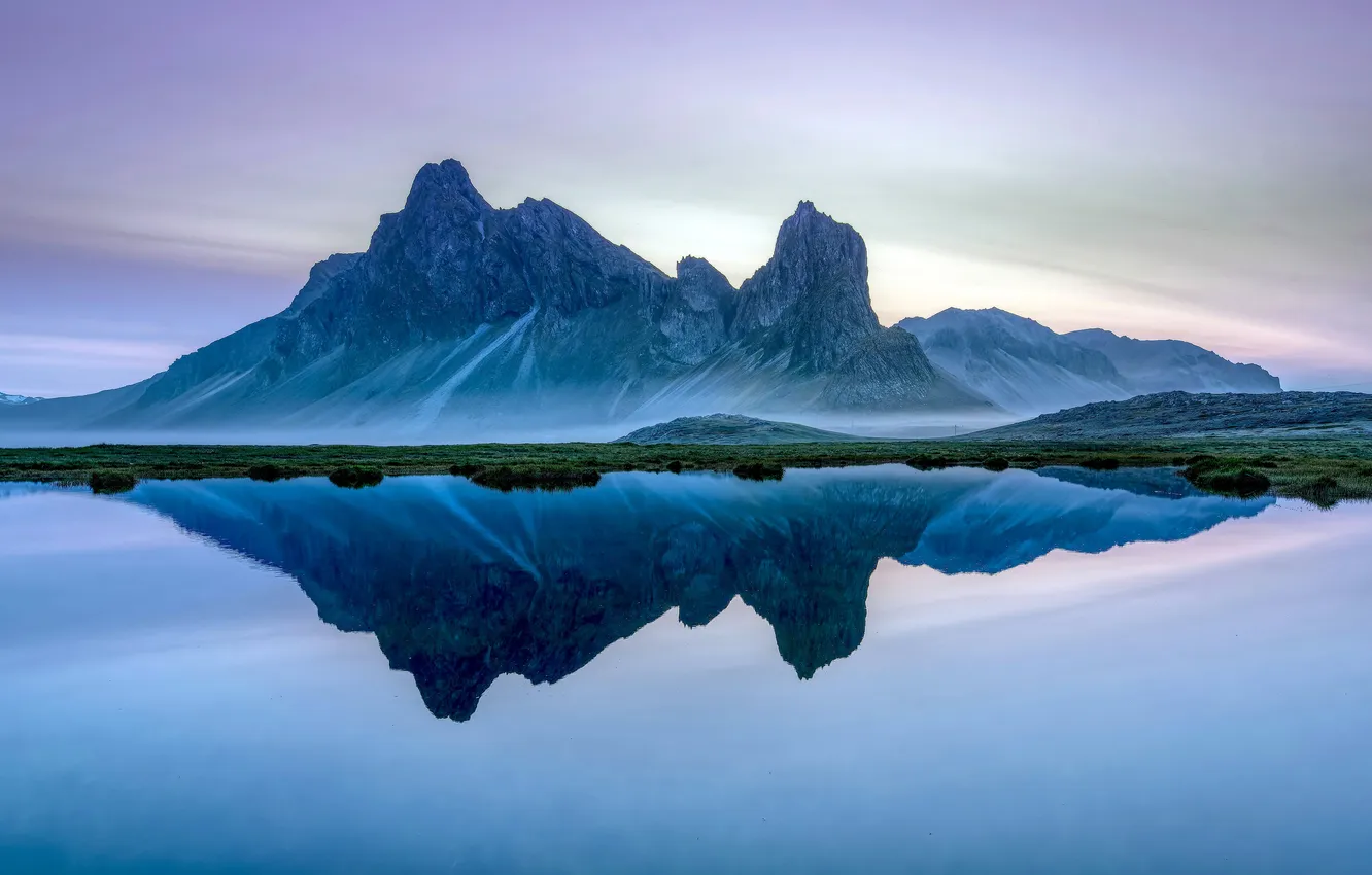 Фото обои озеро, отражение, ледник, lake, reflection, Glacier, Горный пик, Mountains Peak