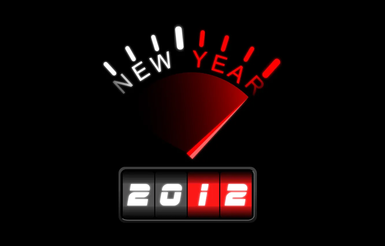 Фото обои спидометр, 2012, New year