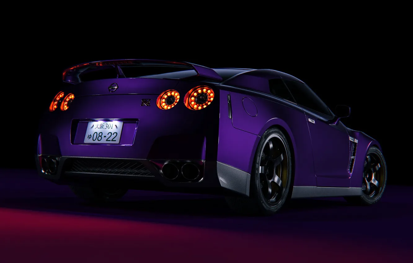 Фото обои Авто, Машина, Car, Фиолетовый, Nissan GTR, Transport & Vehicles, Ryan Giffary, by Ryan Giffary