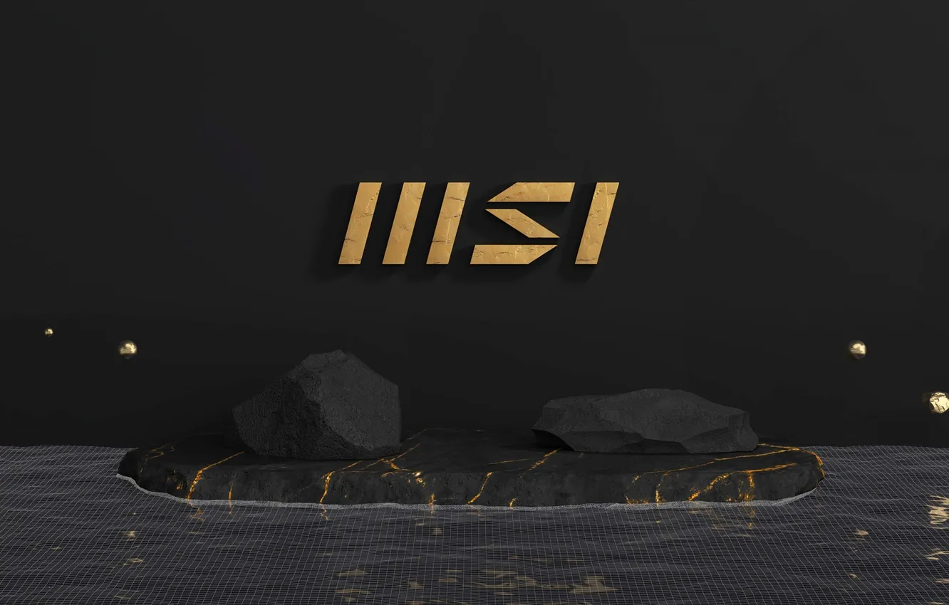 Фото обои темный фон, логотип, logo, бренд, gaming, material, MSI, Micro Star International