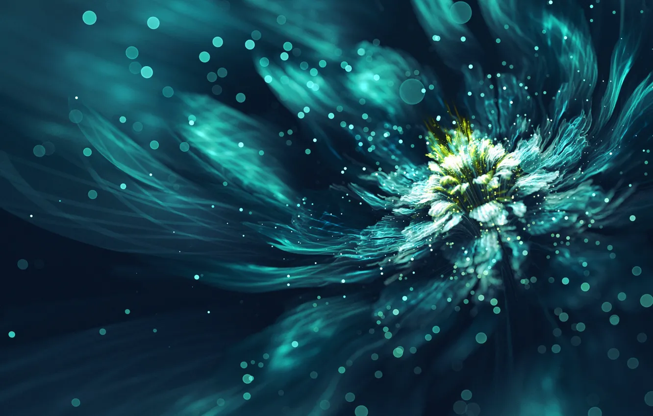Фото обои Flower, Wallpaper, Neon, Abstraction
