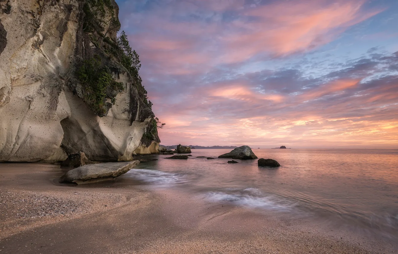 Фото обои Новая Зеландия, Mercury Bay, залив Меркьюри