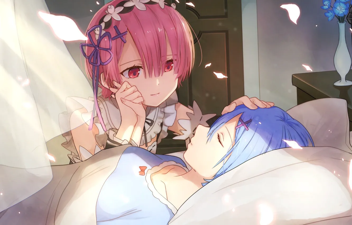 Фото обои Ram, Rem, Re:zero