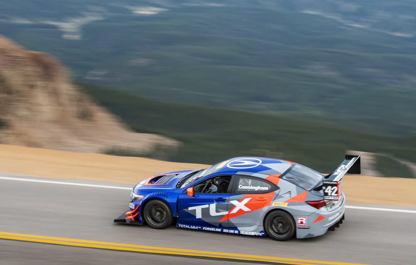 Фото обои Дорога, Acura, Acura TLX, Pikes Peak International Hill Climb