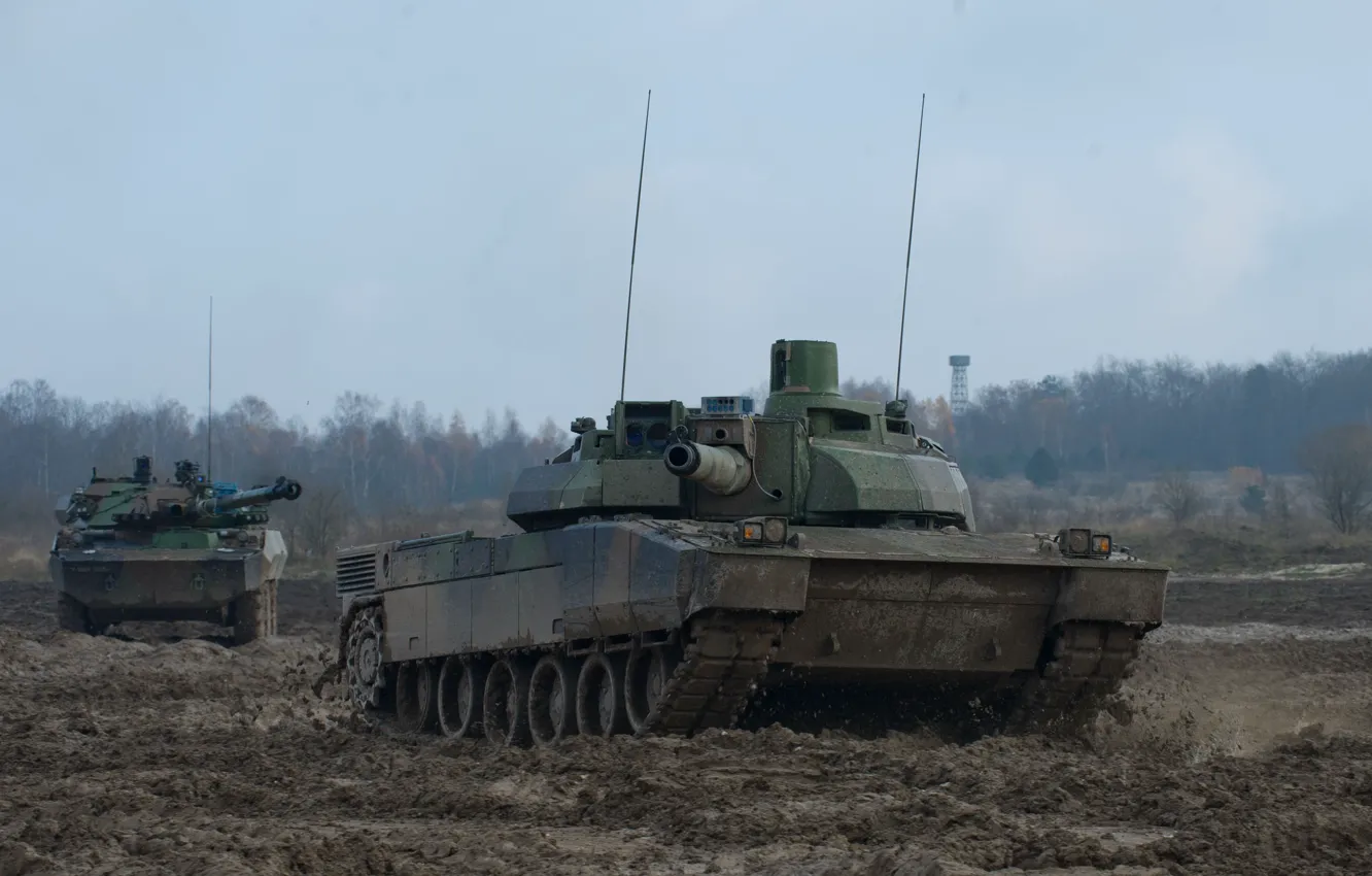 Фото обои ОБТ, French Army, Leclerc, Леклерк, AMX-56, AMX-10RC, MBT, ВС Франции