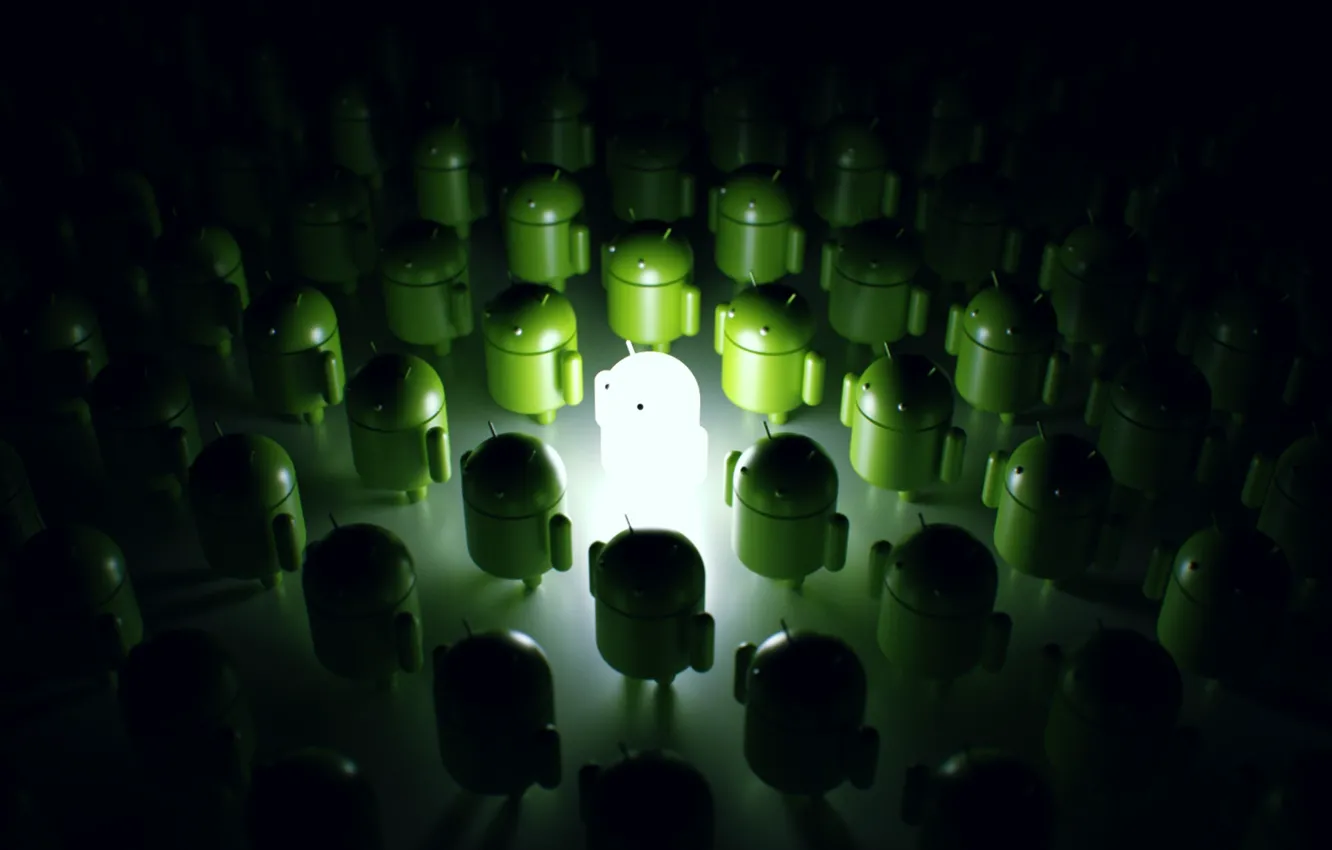 Фото обои свет, зеленый, green, роботы, зеленые, light, Android, robot