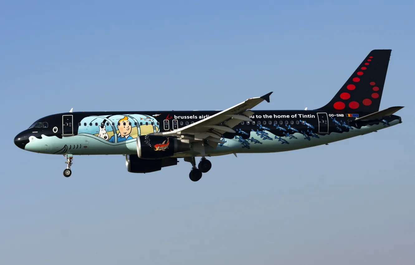 Фото обои Airbus, Brussels Airlines, A320-200