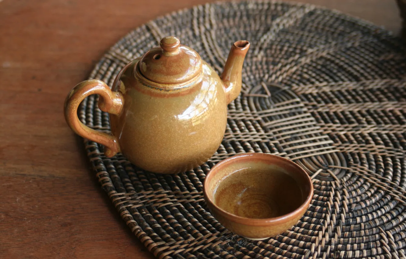 Фото обои чай, чайник, tea set at kam