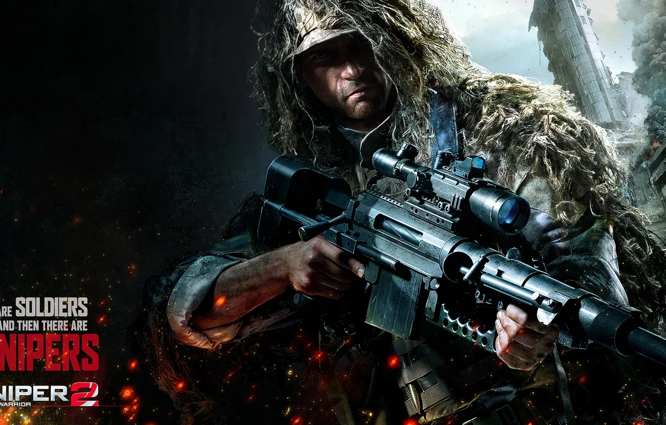 Фото обои оружие, солдат, камуфляж, Снайпер, снайперская винтовка, бронежилет, Sniper: Ghost Warrior 2, Snipers