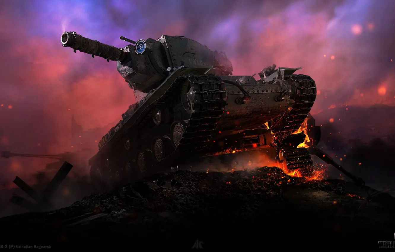 Фото обои танки, WORLD OF TANKS, КВ-2 (Р), Valhallan Ragnarok