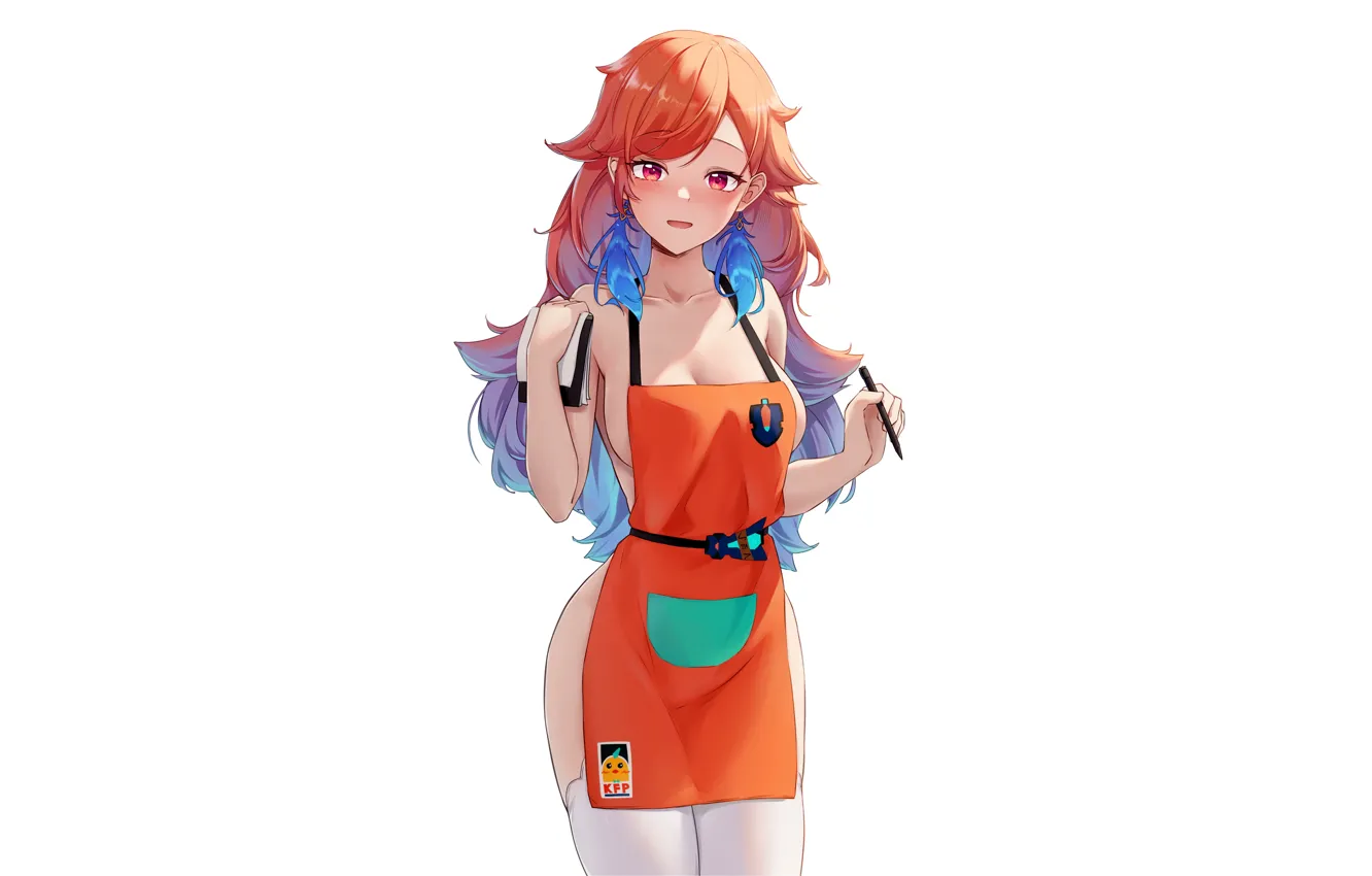 Фото обои apron, barista, Takanashi Kiara, HoloLive