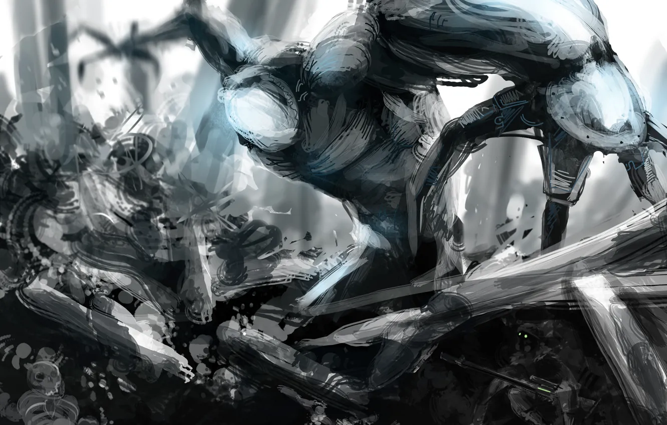 Фото обои робот, монстр, киборг, sci fi, Por-t-falatron