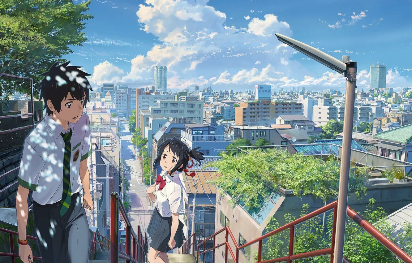 Фото обои Movie, Manga, Taki, Your Name, Kimi No Na Wa, Mitsuha