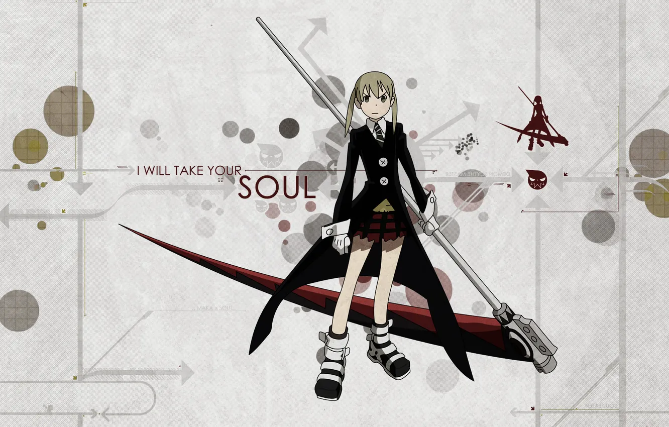 Фото обои коса, Maka, Пожиратель Душ, Soul Eater, Мака