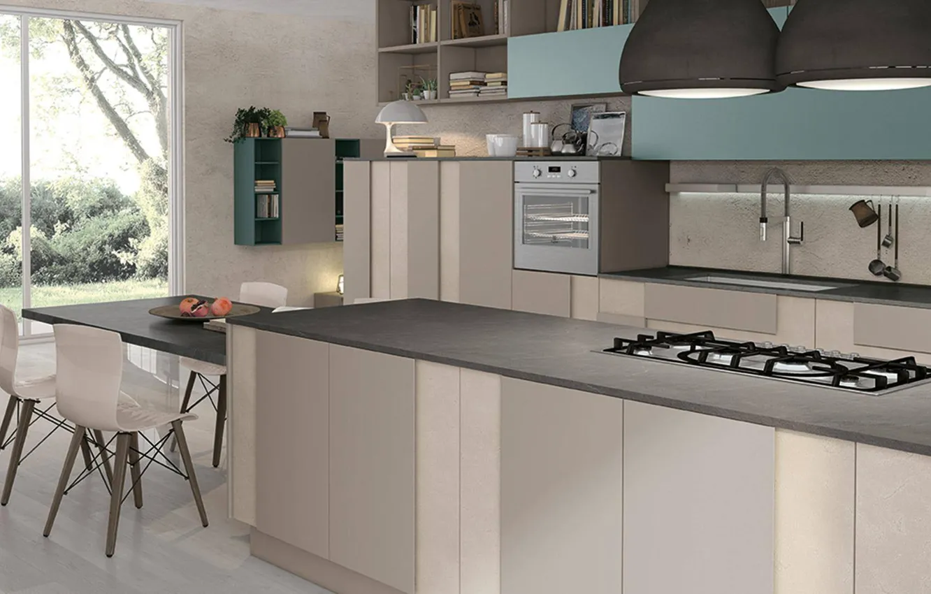 Фото обои стиль, интерьер, кухня, столовая, итальянский дизайн, Cucina L'Aguila