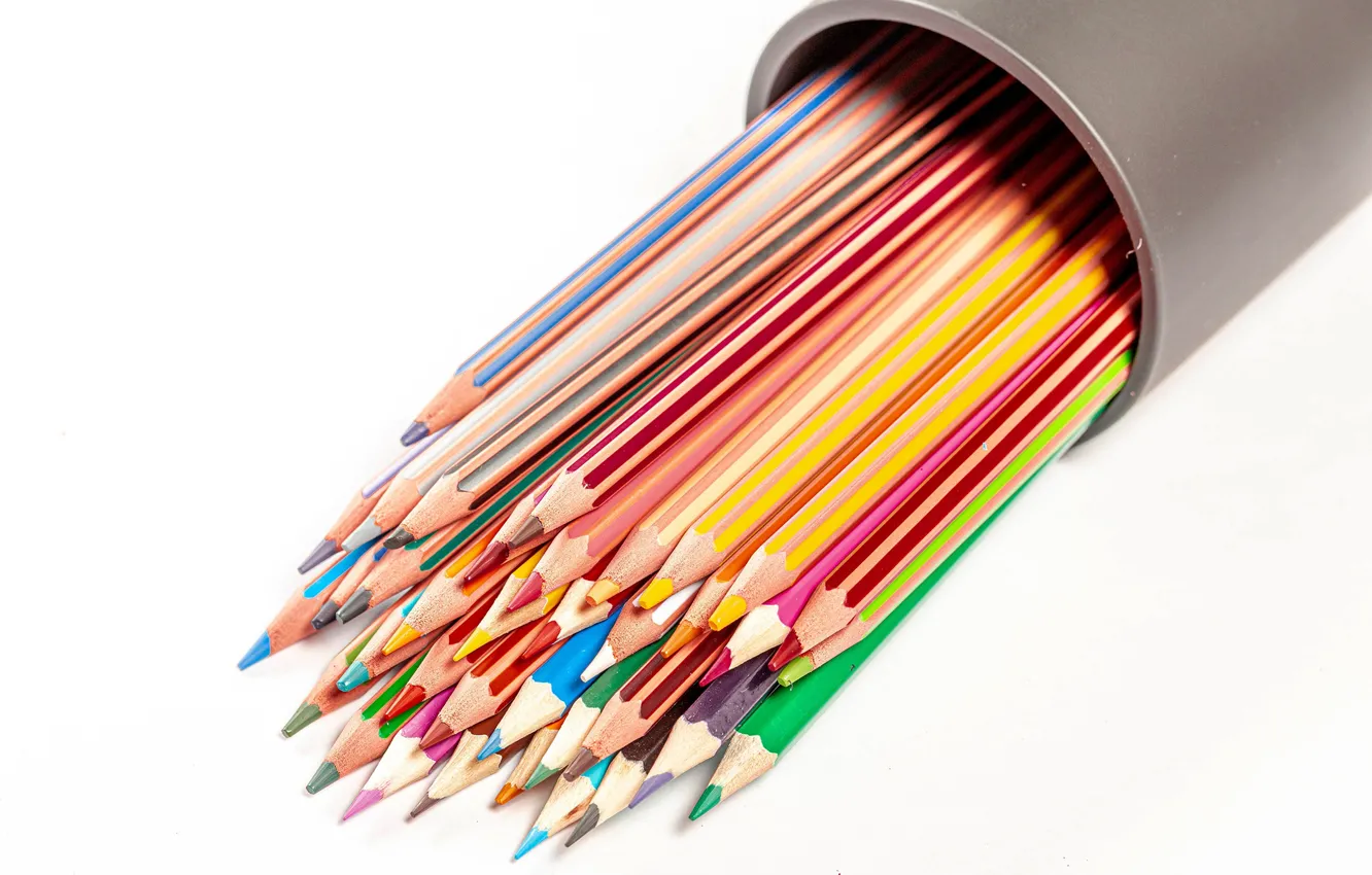 Фото обои карандаши, разноцветные, канцелярия