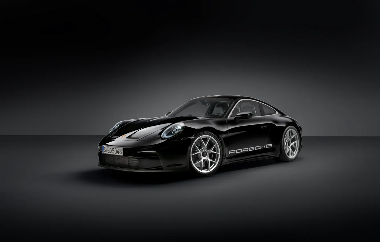 Фото обои 911, Porsche, black, Porsche 911 S/T