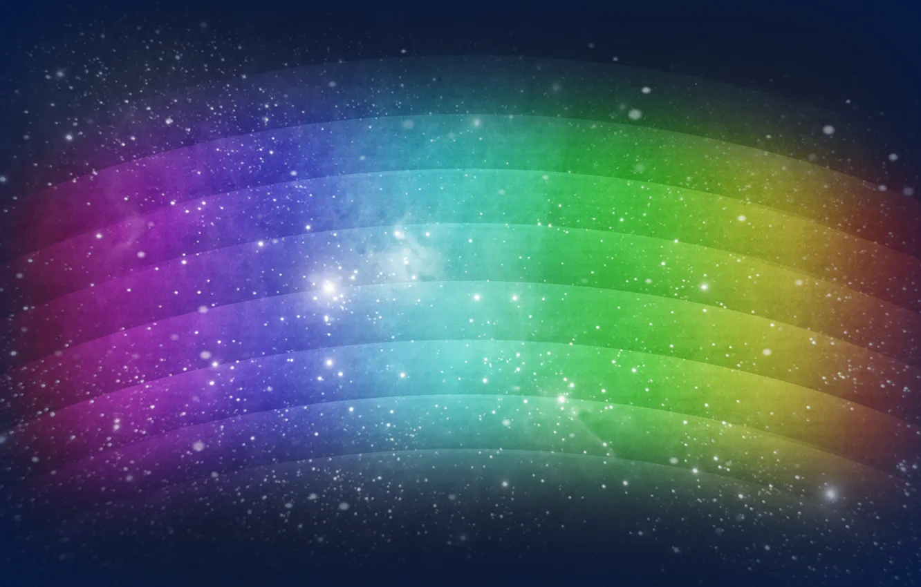 Фото обои космос, звезды, свет, абстракция, узоры, краски, радуга, colors