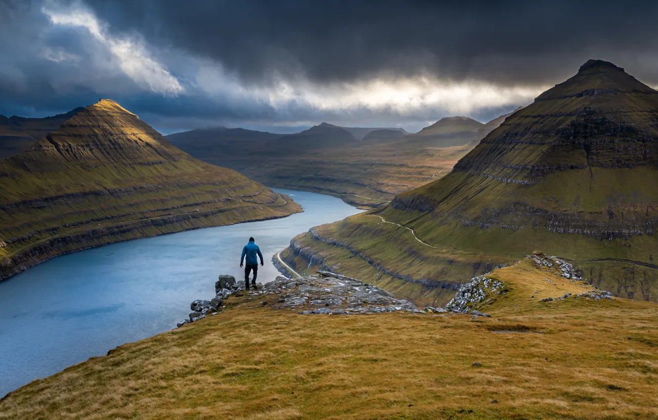 Фото обои Faroe Islands, Eysturoy, Funningur