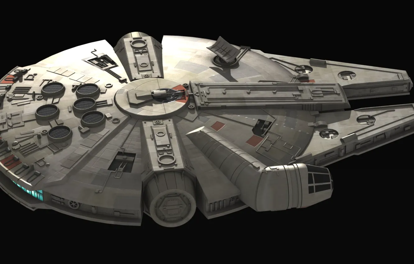 Фото обои model, Millennium Falcon, Blender 3D