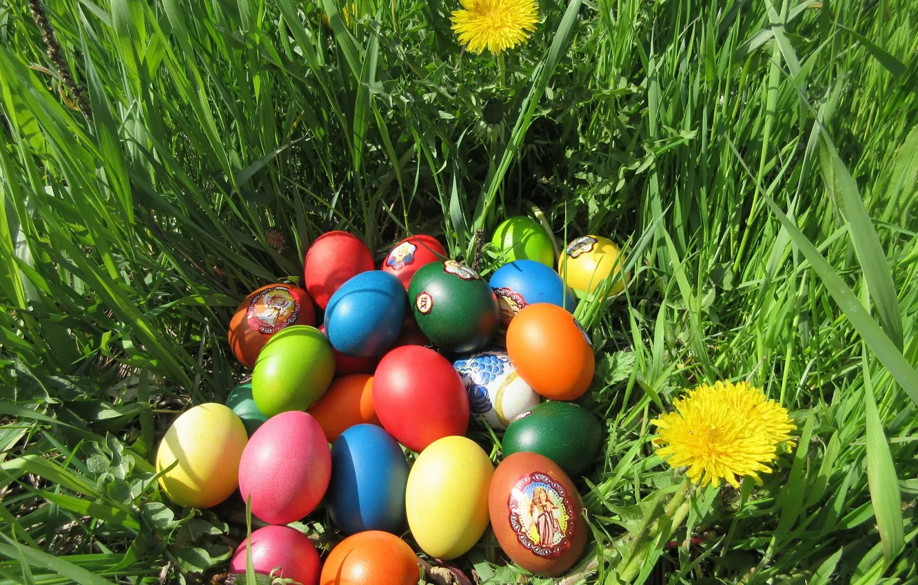 Фото обои яйца, пасха, крашенки, весна 2018, meduzanol ©