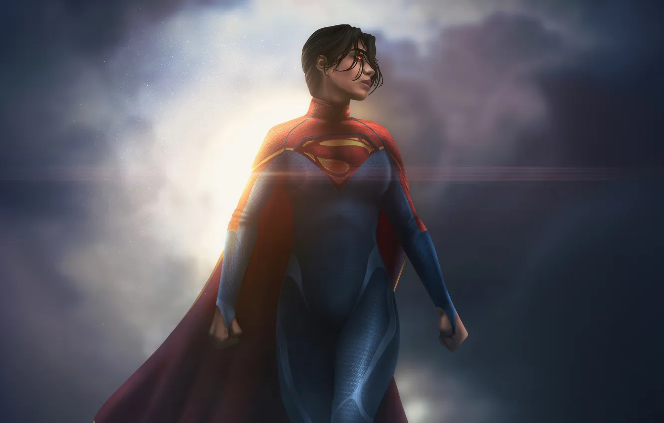 Фото обои supergirl, justice, shadow