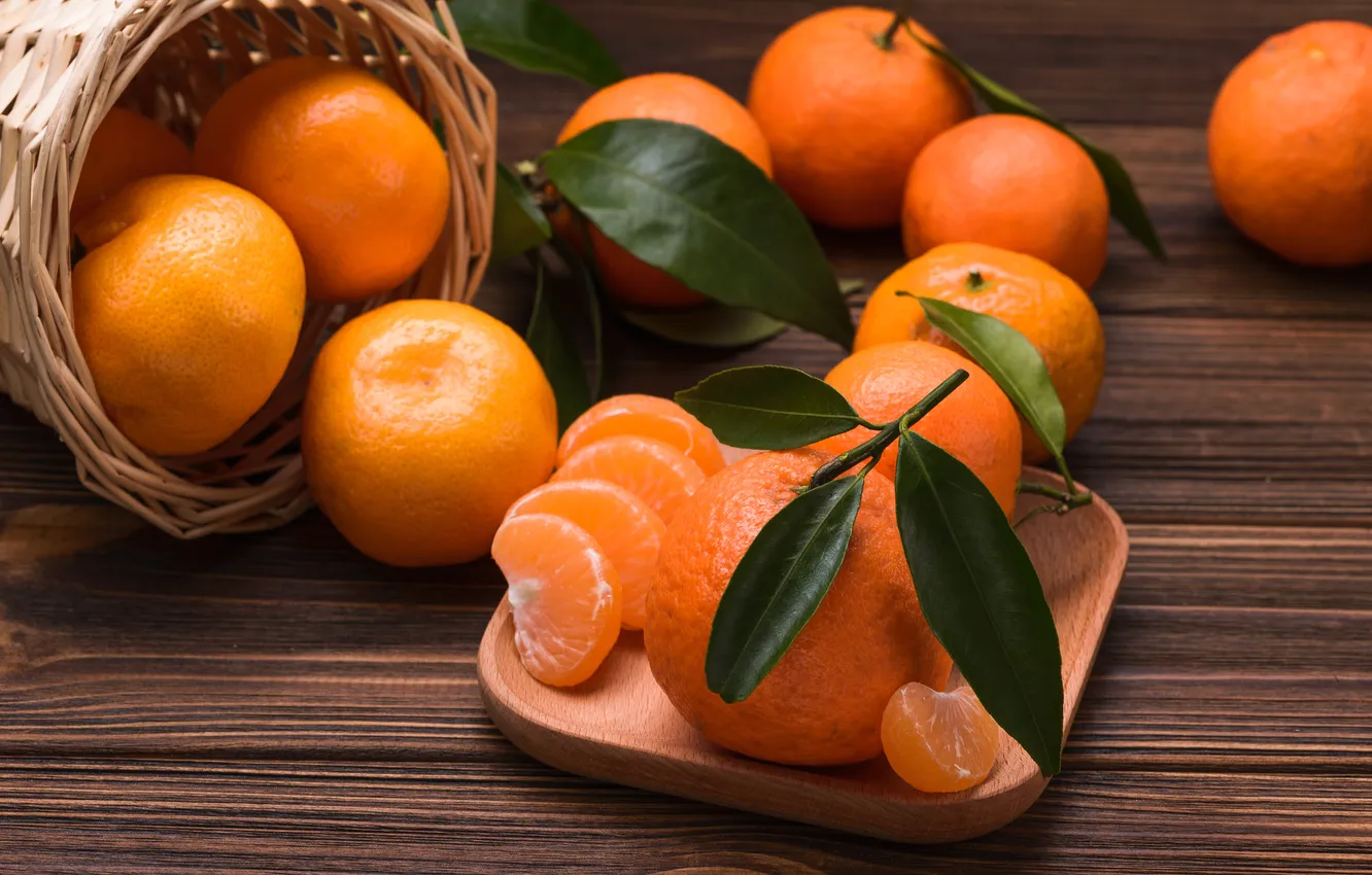 Фото обои yellow, wooden, tropical, tangerine, tasty, vegetarian, Vitamin