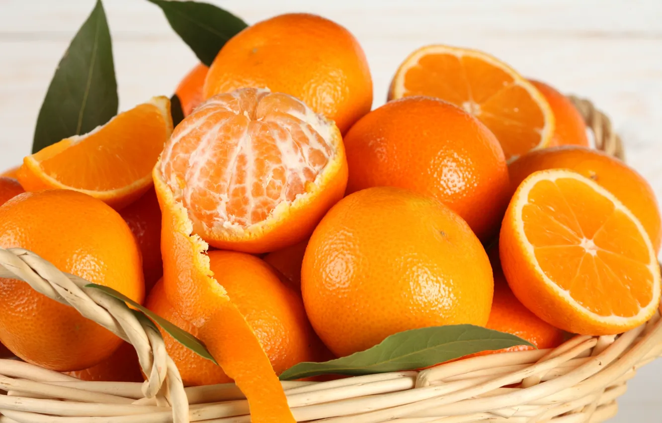Фото обои корзина, апельсины, фрукты, цитрусы, fruit, кожура, citrus, oranges