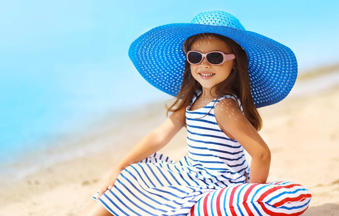 Фото обои настроение, шляпа, очки, девочка