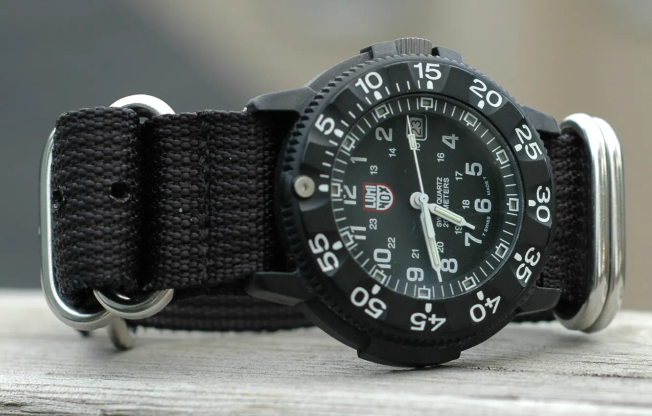 Фото обои glass, strap, mesh fabric, Luminox watch