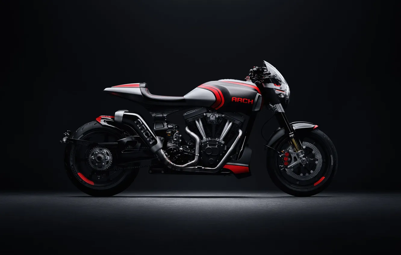 Фото обои темный фон, Мотоцикл, dark background, Motorcycle, Arch, 1S