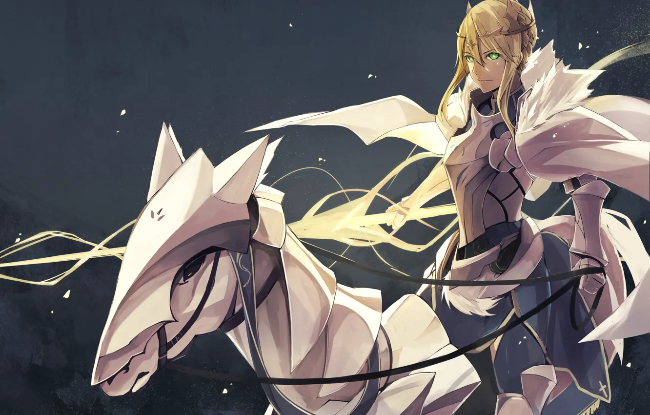 Фото обои лошадь, аниме, арт, Сейбер, Fate/Grand Order, fate/grand order, Судьба великая кампания