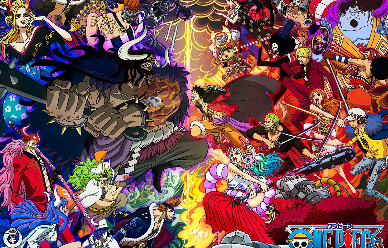 Фото обои logo, game, pirate, weapon, anime, one piece, power, fight