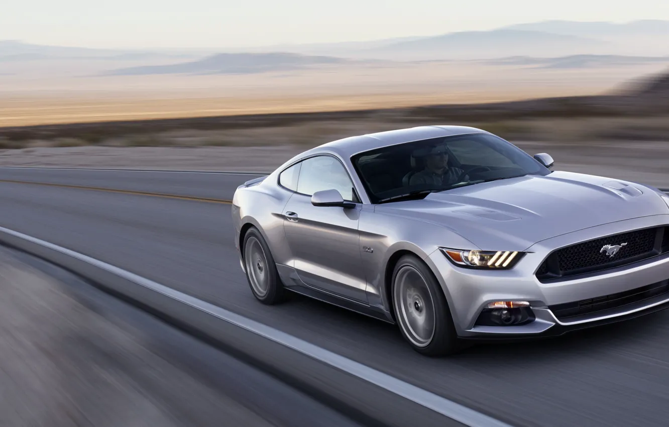 Фото обои дорога, машина, авто, Mustang, Ford, Car, 2015