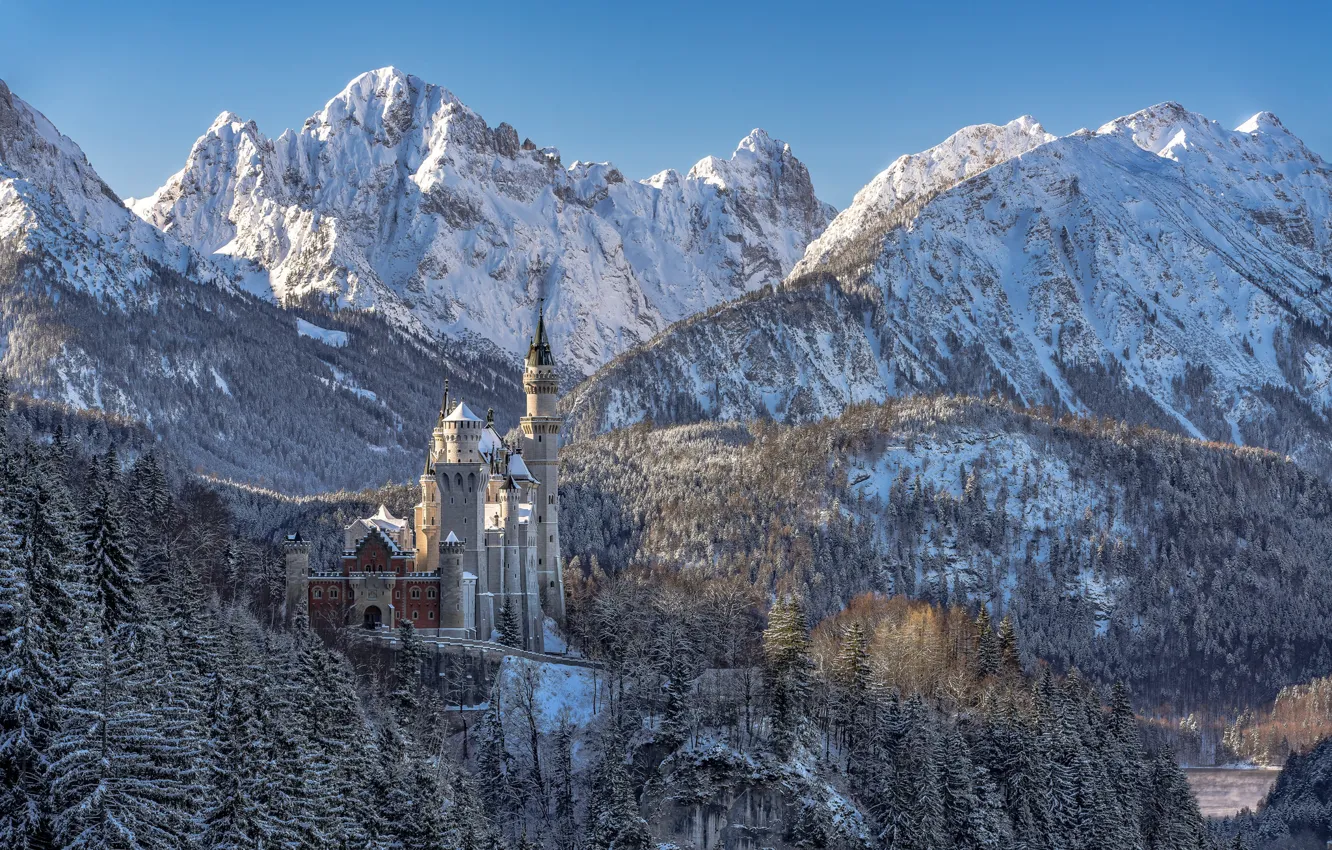 Фото обои Germany, Bavaria, Neuschwanstein Castle