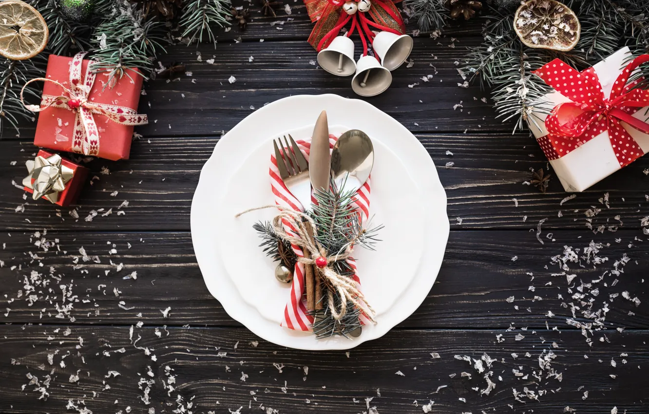 Фото обои елка, Новый Год, Рождество, подарки, Christmas, New Year, gift, decoration