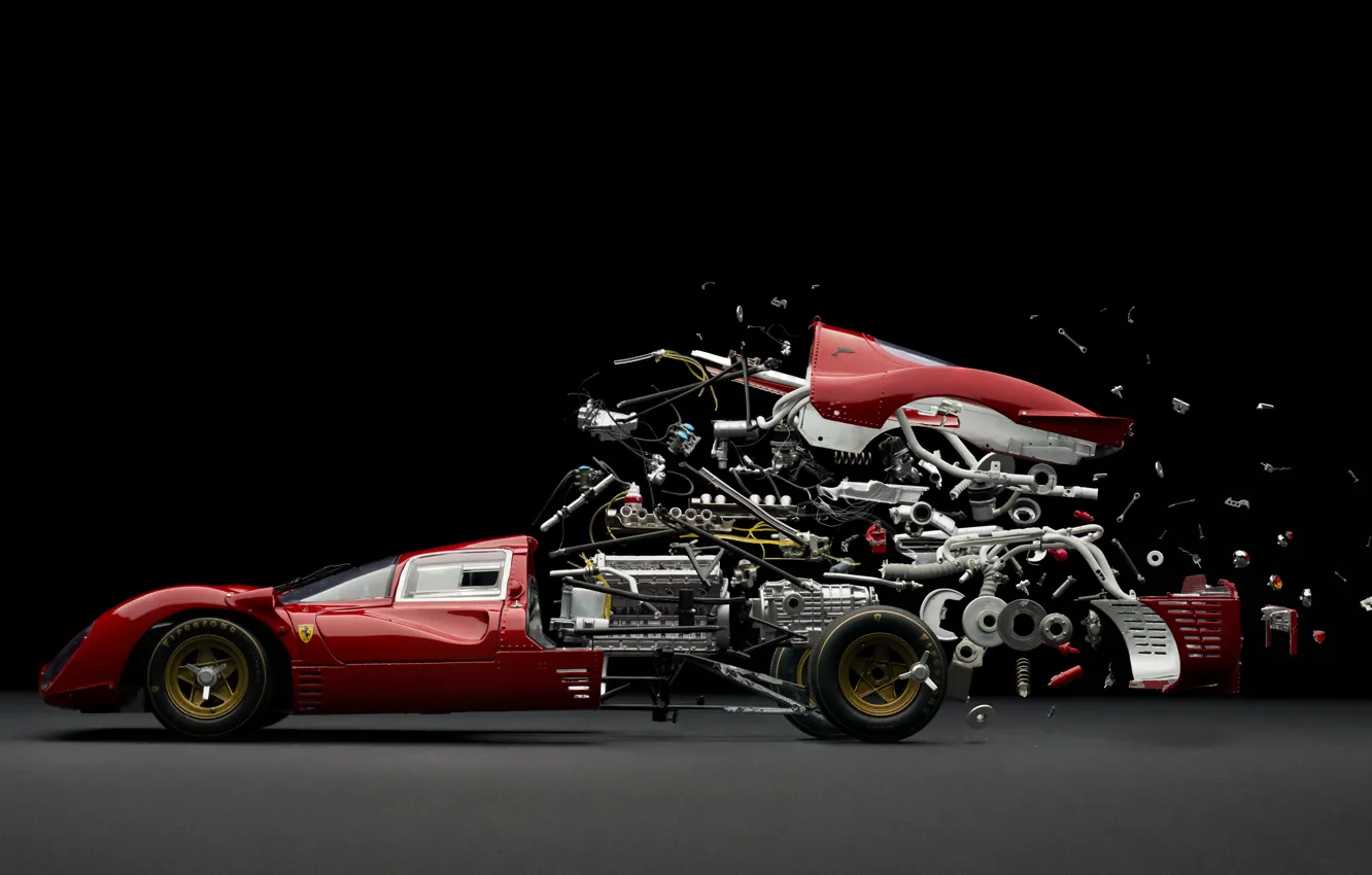 Фото обои Ferrari 330 P4, Фабиан Офнер, Disintegrating