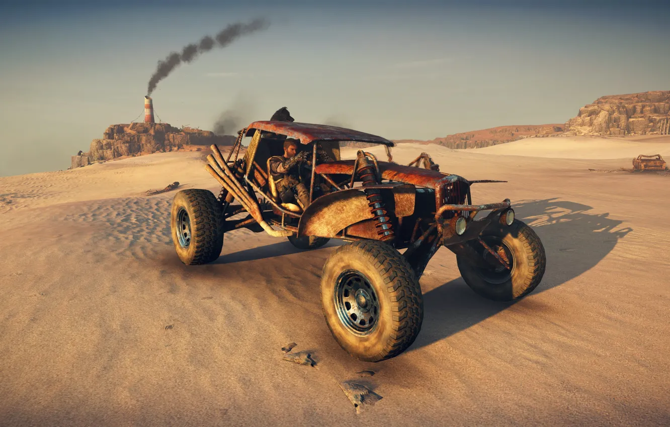 Фото обои car, game, desert, Mad Max