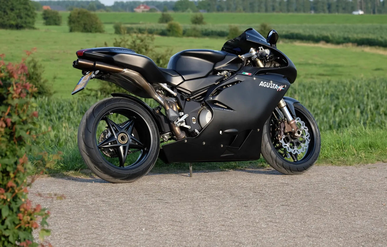 Фото обои black, mv agusta, f4