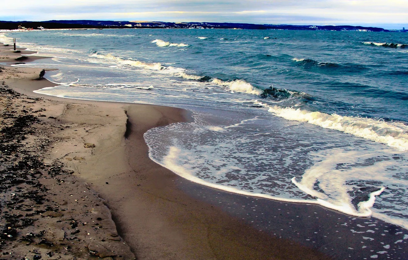Фото обои beach, sea, wave