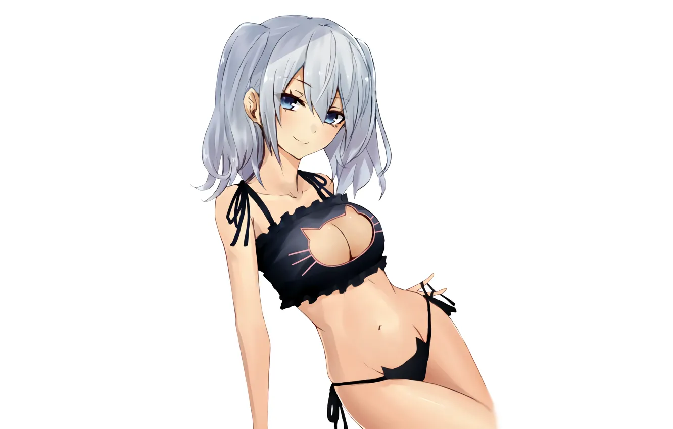 Фото обои girl, sexy, lingerie, pantsu, bra, cleavage, panties, long hair