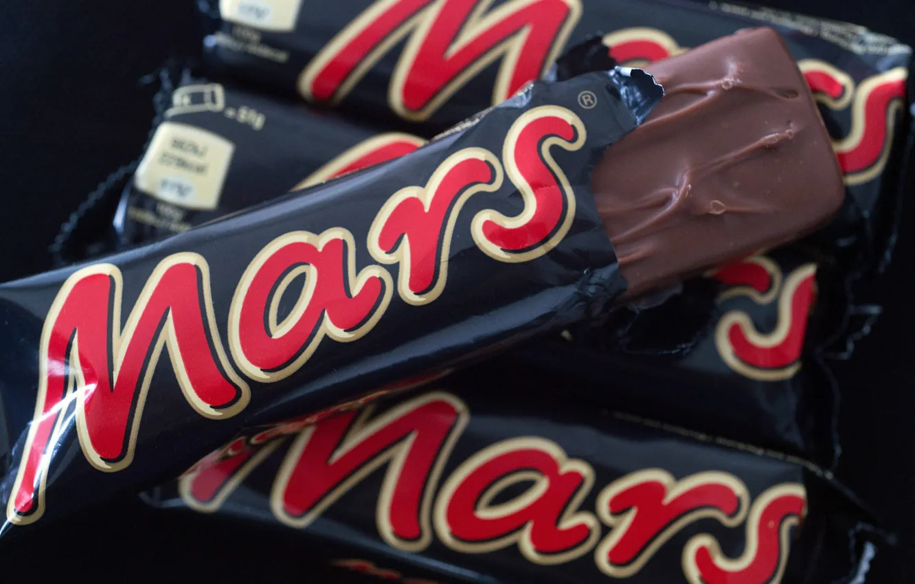 Фото обои обои, шоколад, батончик, Mars