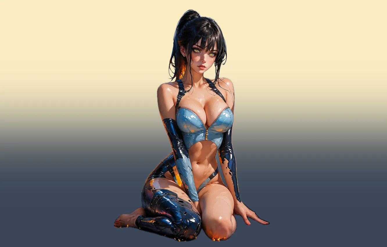 Фото обои girl, hot, sexy, boobs, anime, pretty, big boobs, babe