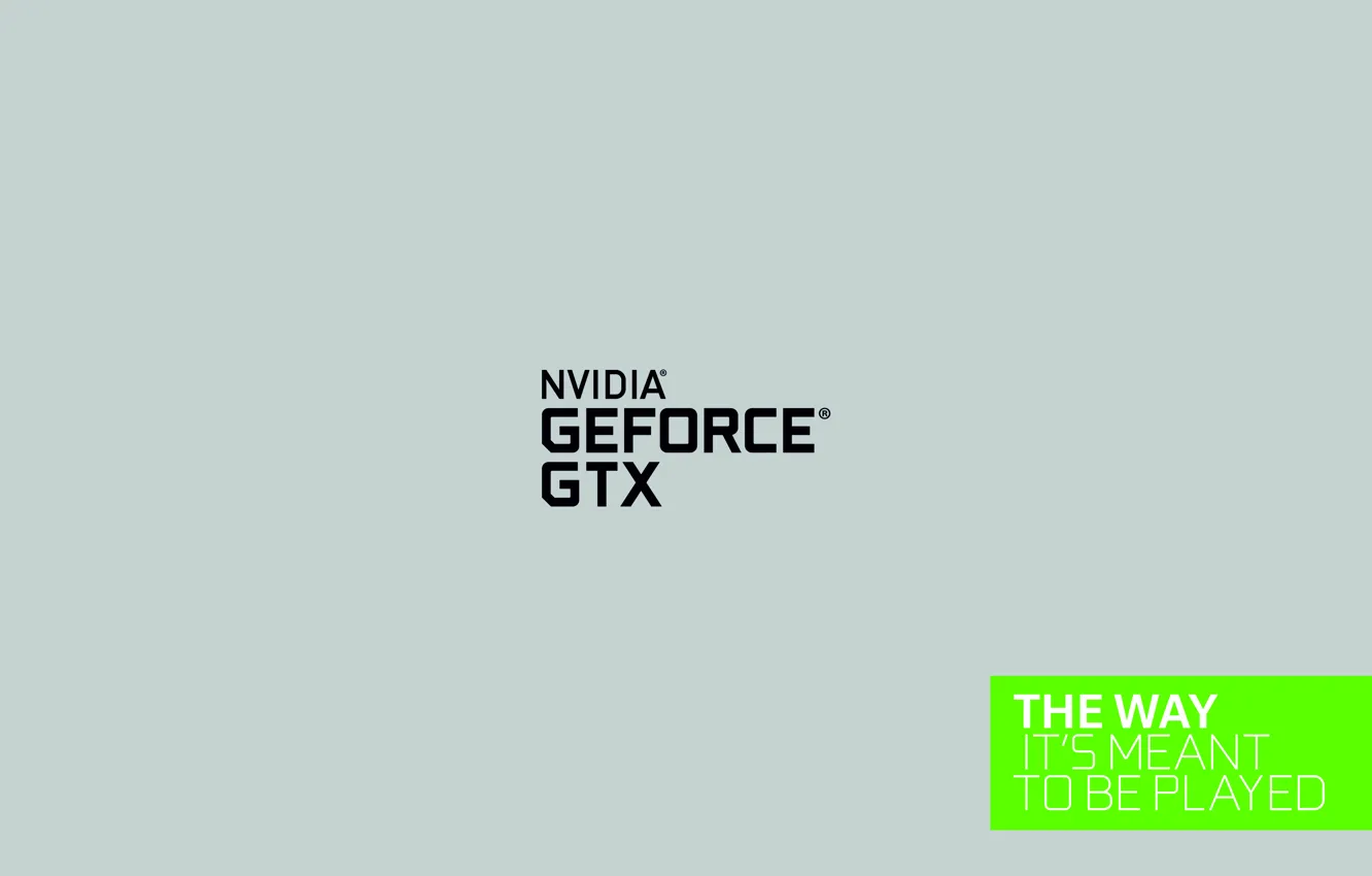 Фото обои надпись, минимализм, зелёный, nvidia, GTX, Логотип