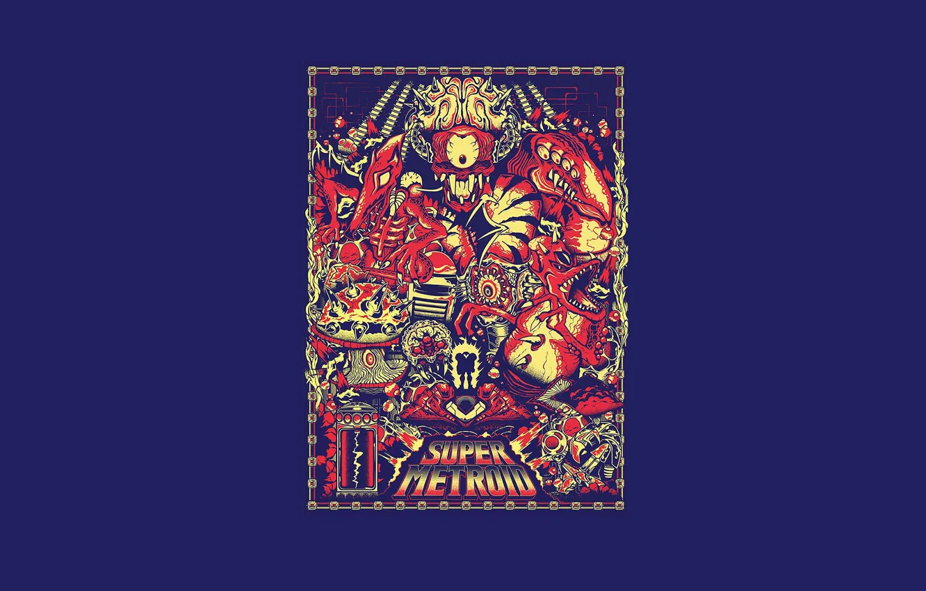 Фото обои Samus Aran, Metroid, Samus, Самус Аран, Aran, Metroid Samus Aran, Brain Chozo, Super Metroid