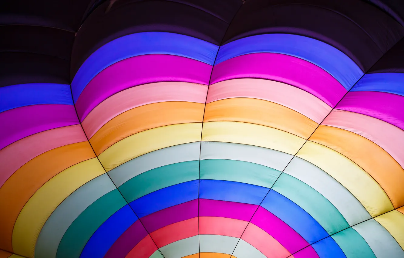 Фото обои воздушный шар, цвет, парашют, ткань, сектор