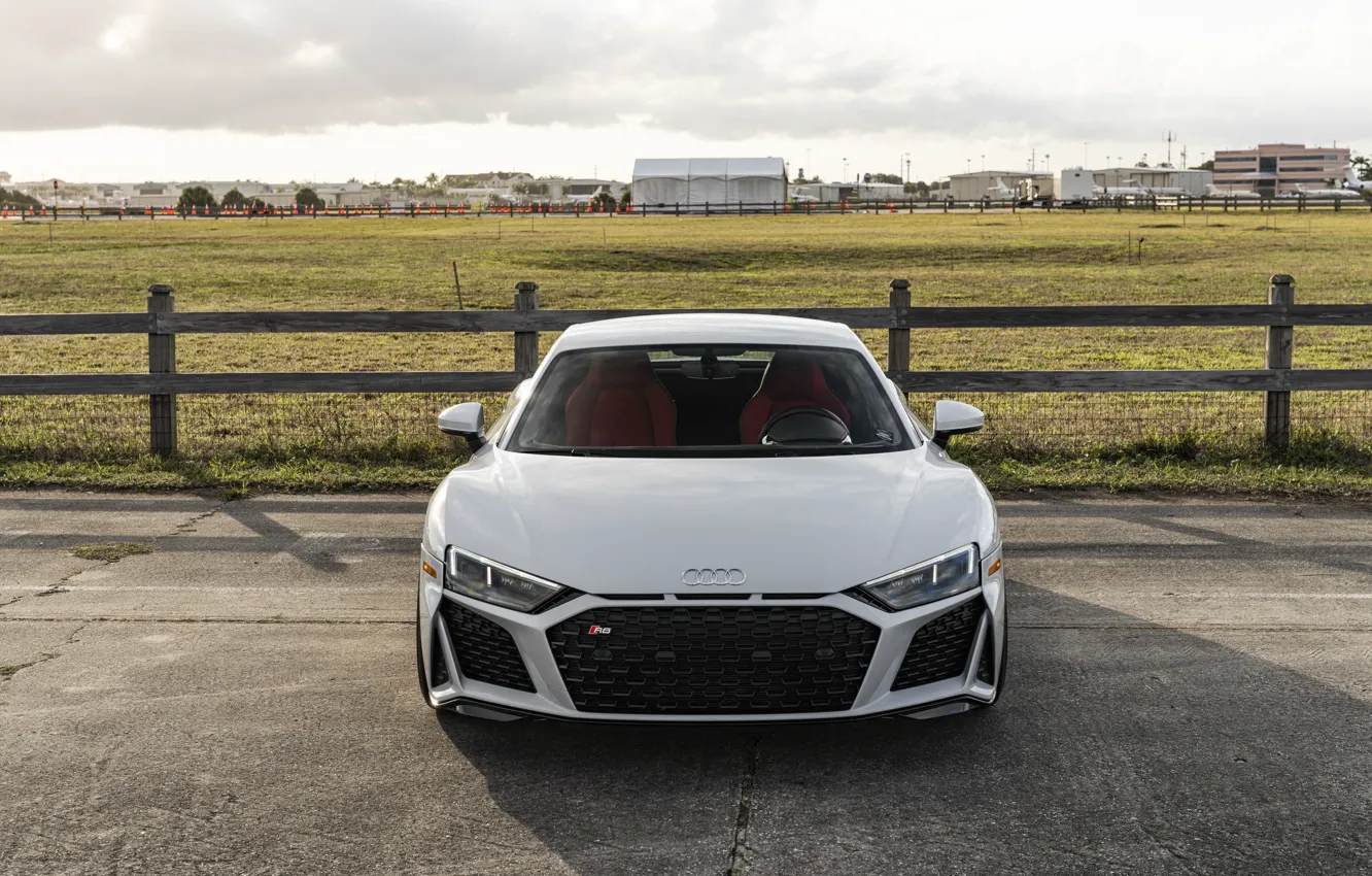 Фото обои Audi, Sky, Front, Sun, Coupe, White, VAG