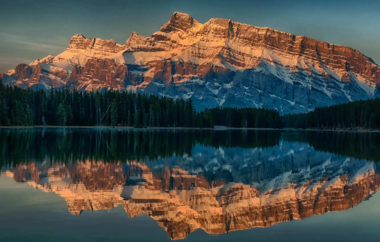 Фото обои пейзаж, горы, Alberta, Canada, Anthracite