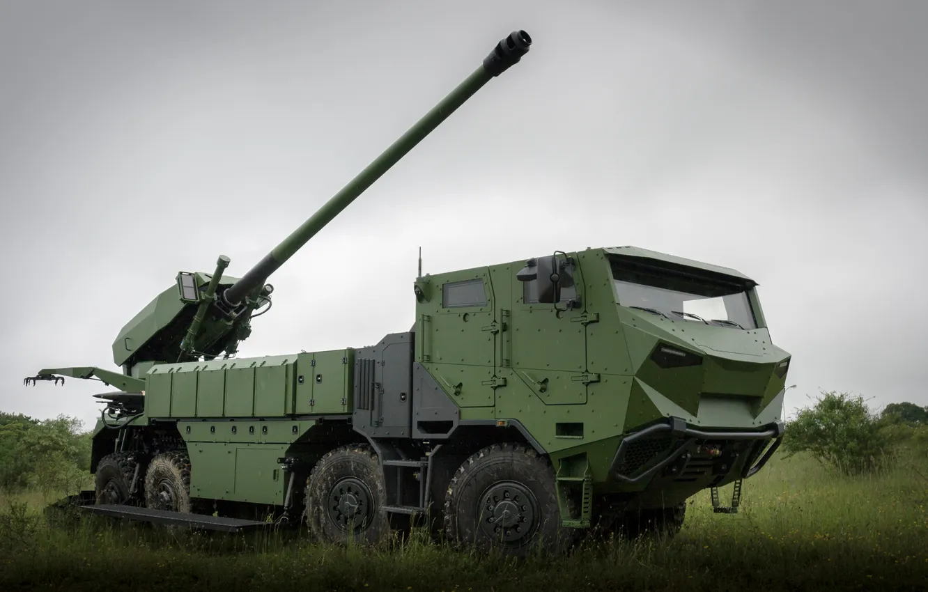 Фото обои Франция, САУ, Гаубица, Цезарь, 155-мм, CAESAR, Nexter, Self-propelled